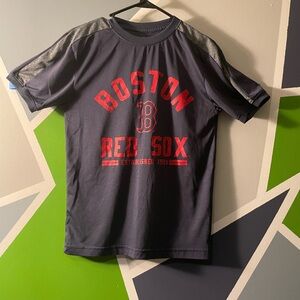 Alpha Industries Men's Gray and Red T-Shirt Boston Red Sox